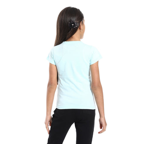 Diadora Girls Cotton Printed T-Shirt
